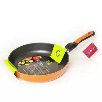 Сковорода SKK Titanium Light 28х6.5 см (оранжевый)