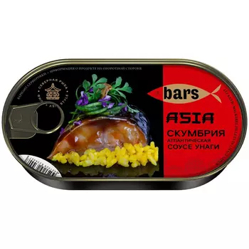 Скумбрия атлантическая Барс в соусе унаги 175 г