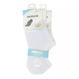 Следки мужские белые Oemen силикон 3 пары