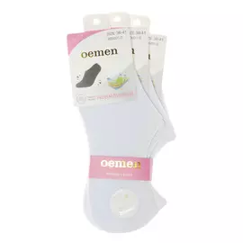 Следки женские белые Oemen силикон 3 пары