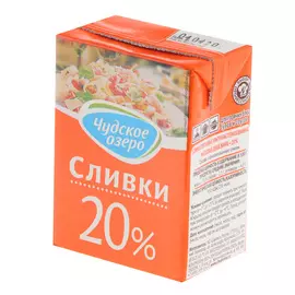 Сливки Чудское Озеро ультрапастеризованные 20% 200 г