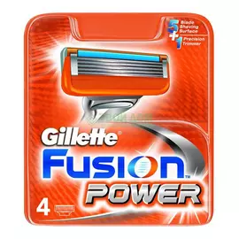 Сменные кассеты для станка Gillette Fusion Power 4шт.