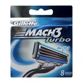 Сменные кассеты для станка Gillette Mach3 turbo 8 шт.