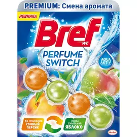 Сменный туалетный блок Bref Perfume Switch персик - яблоко 50 г