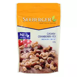 Смесь Seeberger обжаренных ядер кешью и мягкой клюквы с сахаром 150 г