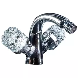 Смеситель для биде Boheme Crystal серебряный 17,2х15,7х12,8 см
