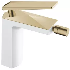 Смеситель для биде Boheme Venturo белый с золотым 5х17,5х20 см