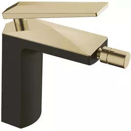 Смеситель для биде Boheme Venturo чёрный с золотым 5х17,5х20 см