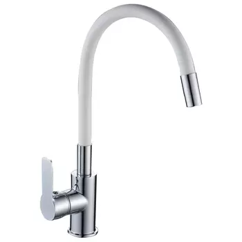 Смеситель для кухни Gota rocio Santa-Barbara с силиконовым изливом серый d35 302538-GOTA