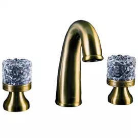 Смеситель для раковины Boheme Crystal бронзовый 17х13,8х17 см