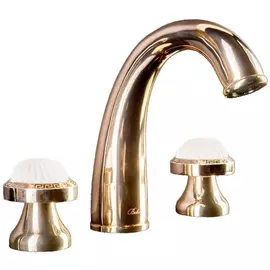 Смеситель для раковины Boheme Satine золотой 4,8х16х17 см