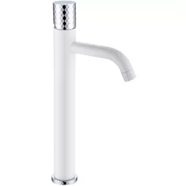 Смеситель для раковины Boheme Stick белый с серебряным 4,5х17х33,1 см