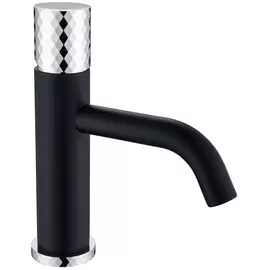 Смеситель для раковины Boheme Stick чёрный с серебряным 4,5х17х21,4 см