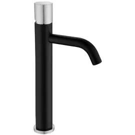 Смеситель для раковины Boheme Stick чёрный с серебряным 4,5х17х33,1 см (122-BCR.2)