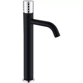 Смеситель для раковины Boheme Stick чёрный с серебряным 4,5х17х33,1 см