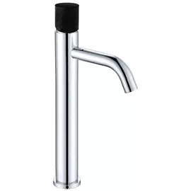 Смеситель для раковины Boheme Stick серебряный с чёрным 4,5х17х33,1 см