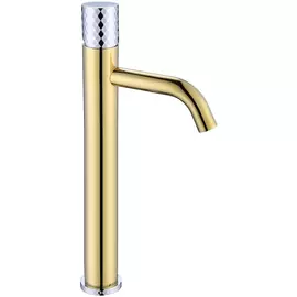 Смеситель для раковины Boheme Stick золотой с серебряным 4,5х17х33,1 см