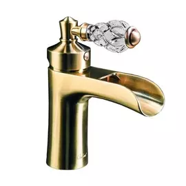 Смеситель для раковины Boheme Vogue Crystal бронзовый 13,5х5х16,4 см