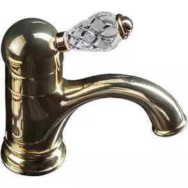 Смеситель для раковины Boheme Vogue Crystal золотой 21,2х15,7х12,8 см