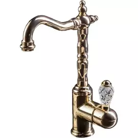 Смеситель для умывальника Boheme Vogue Crystal золотой 12,5х21х30,2 см