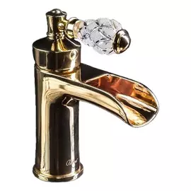 Смеситель для умывальника Boheme Vogue Crystal золотой 5х13,5х16,4 см