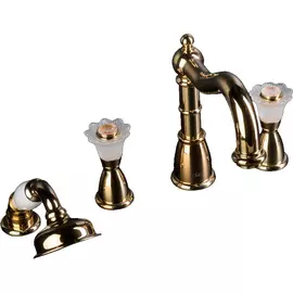 Смеситель для ванны Boheme Camelia золотой 5,5х19х19,6 см