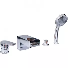 Смеситель для ванны Boheme Cascade серебряный 26х18,6х23 см