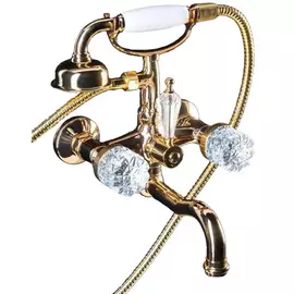 Смеситель для ванны Boheme Crystal золотой 21,5х21,5х27,7 см