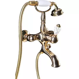 Смеситель для ванны Boheme Crystal золотой 26х19,5х31,6 см