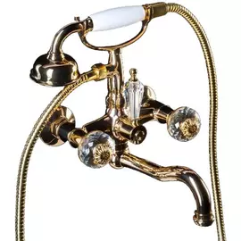 Смеситель для ванны Boheme Flora золотой 21,5х21,5х27,7 см