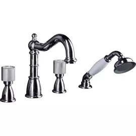 Смеситель для ванны Boheme Royal серебряный 5,5х19х19,6 см