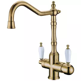 Смеситель с краном для кухни Boheme Medici Ripresa бронзовый 18,2х29,4х35,35 см