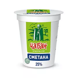 Сметана ЧАБАН Халяль 25% 400 г