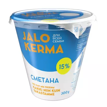 Сметана Jalo Kerma 15% 300 г