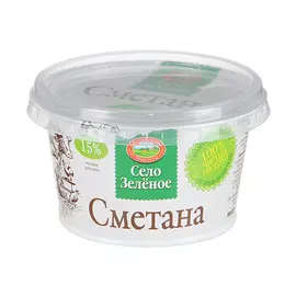 Сметана Село Зеленое 15% 180 г