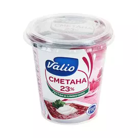 Сметана Valio густая и сливочная 23% 315 г