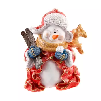 Снеговик в пальто ТПК Полиформ с лыжами 30 см