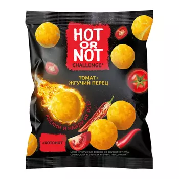 Снеки кукурузные Hot or Not Томат и жгучий перец 100 г