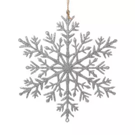 Снежинка Weiste Eco серебристая 21 см