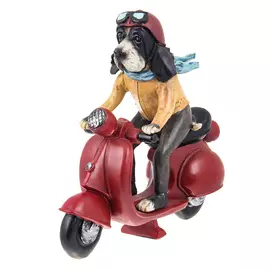 Собака на красном мото 25 см Royal gifts