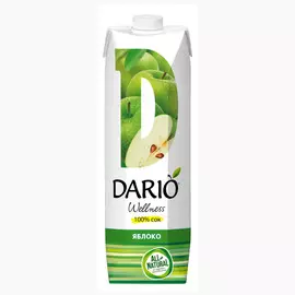 Сок Dario Wellness зелёное яблоко 1 л