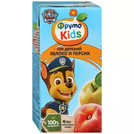 Сок ФрутоНяня Kids Яблоко-персик 200 мл