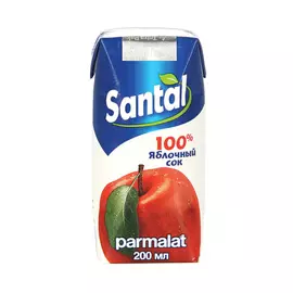 Сок Santal яблочный 100% 200 мл