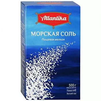 Соль морская Атлантика мелкая, 500 г