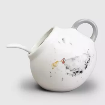 Солонка Lefard Funny hens с ложкой