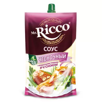 Соус Mr.Ricco Чесночный 28% 210 г