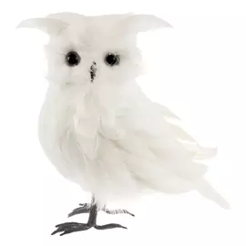 Сова белая James arts 25х20х33см