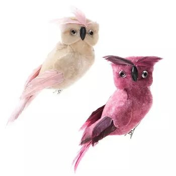 Сова декоративная на клипсе Kaemingk 6x15x7,5 см в ассортименте