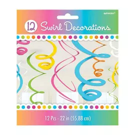 Спирали Amscan пастель 55 см 12 шт