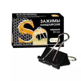 Sponsor Зажим для бумаг 41мм 12шт/уп (324531)